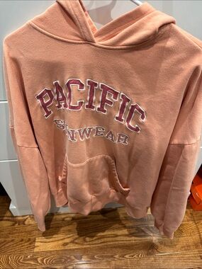 Pacific Sunwear Peach/Coral Logo Hoodie